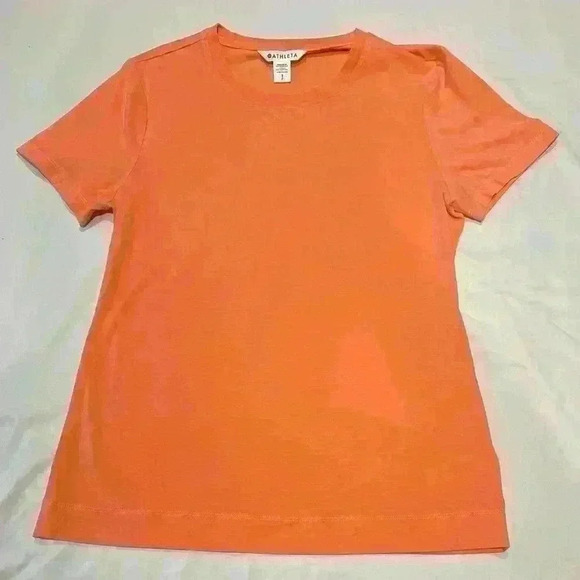 NWOT Athleta Outbound Coral Cotton Blend Crew neck short sleeve T-shirt small - Picture 2 of 8
